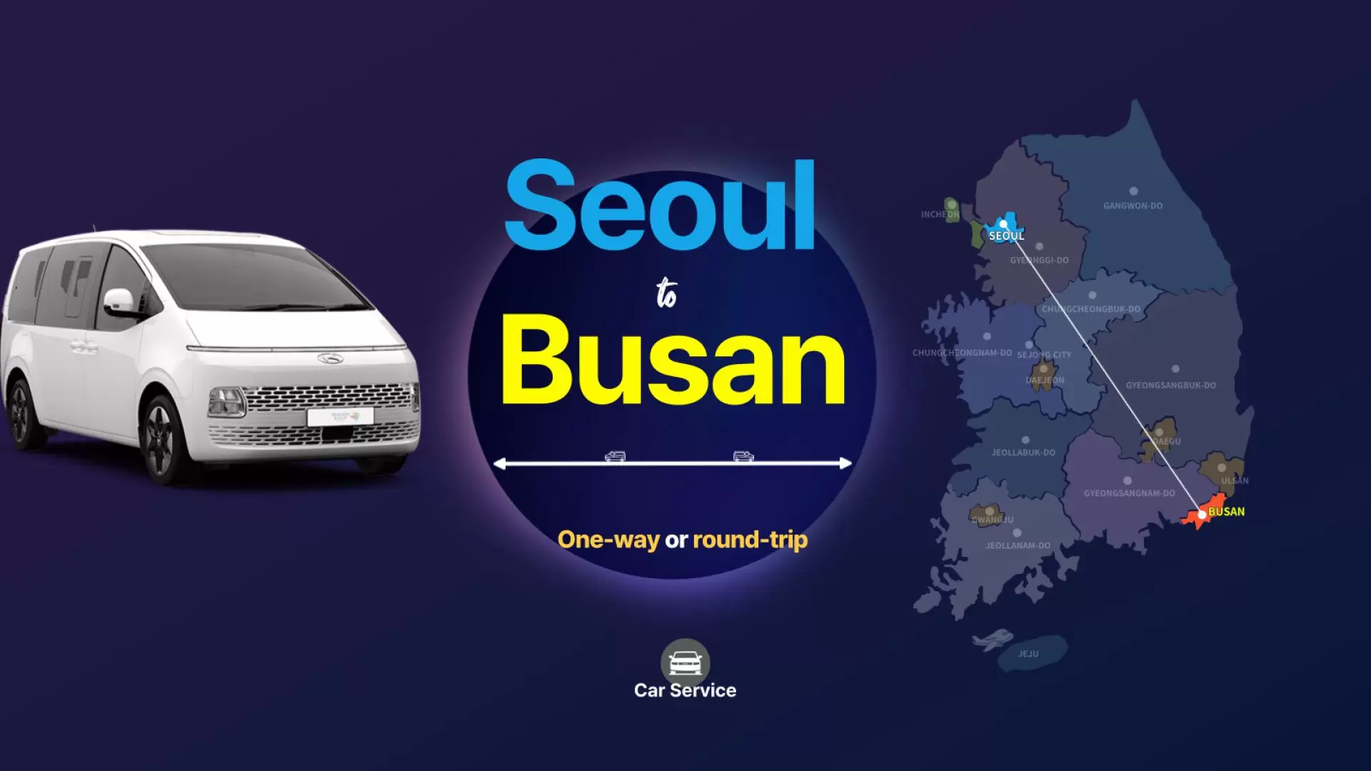 Convenient and Hassle Free Private Car Charter to Seoul and Busan