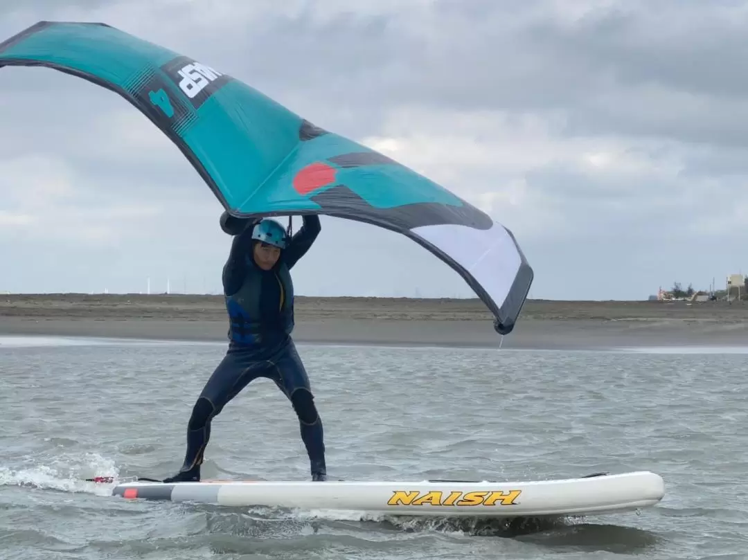 San Tiao Lun Beach Park Wing Foiling Experience in Yunlin