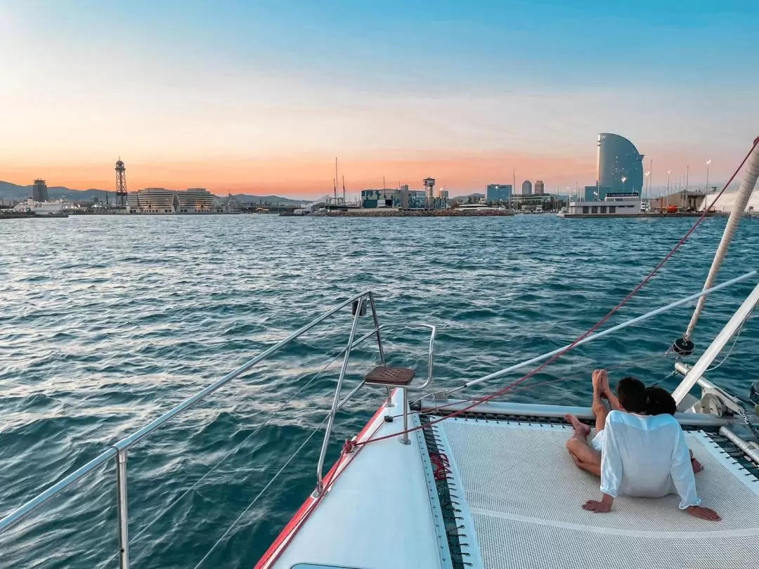 Small-Group Catamaran Cruise with Sunset Option in Barcelona