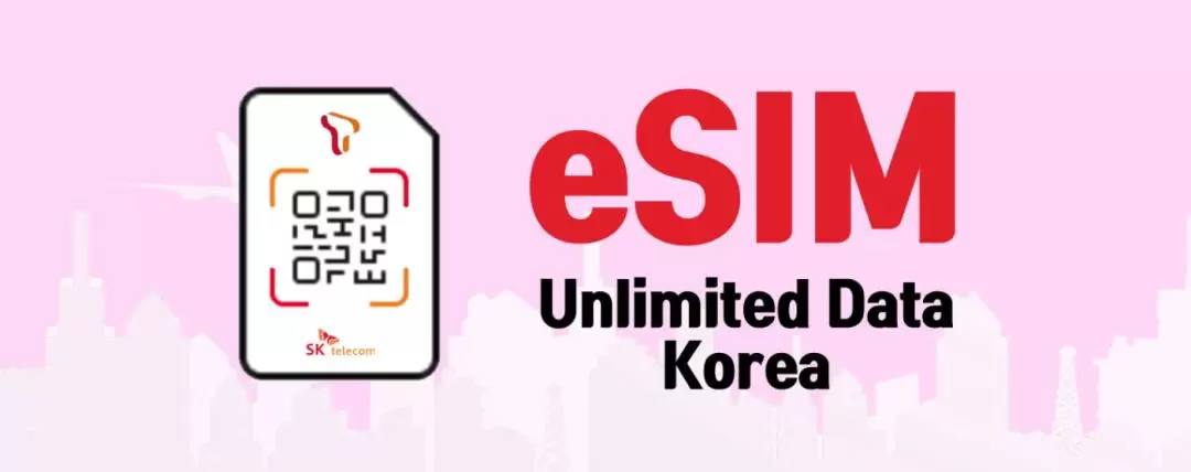 Unlimited Data eSIMs for South Korea (QR delivered via email) from SK Telecom