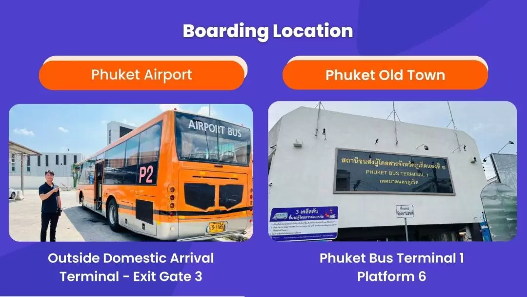 Phuket Airport Shuttle Bus to Phuket Old Town