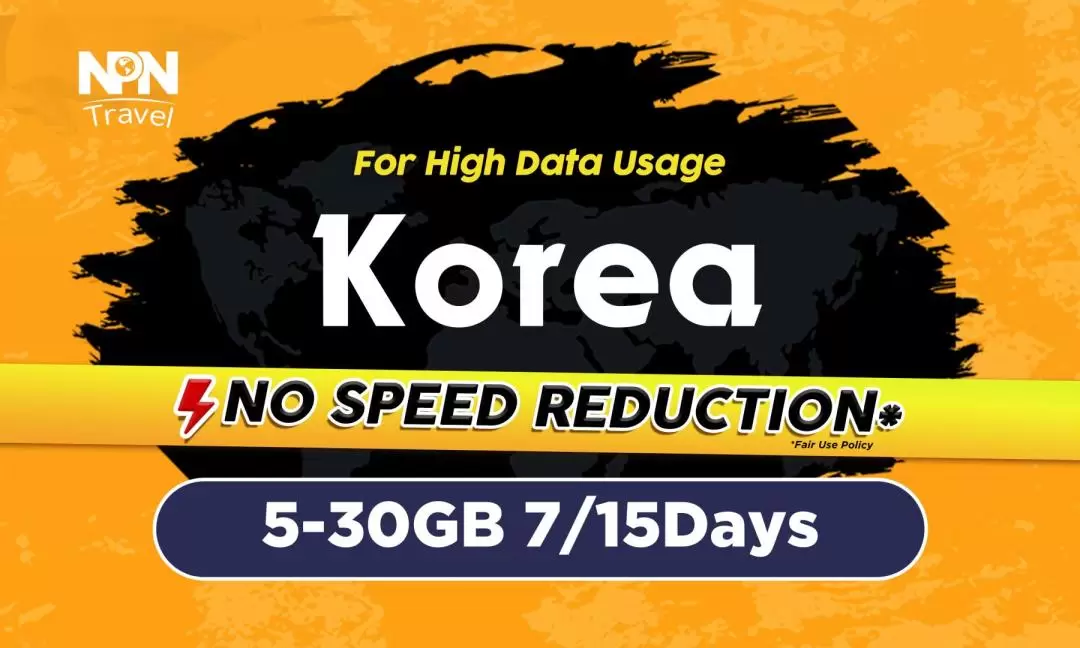 한국 4G SIM 카드 (싱가포르 수령 / 5-30GB / 7/15일)