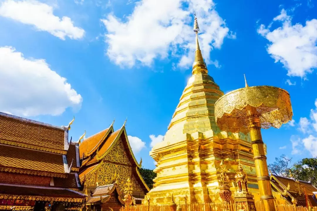 Private Car Charter Chiang Mai Doi Suthep Temple, Wat Chedi Luang, and Craft Village Day Tour