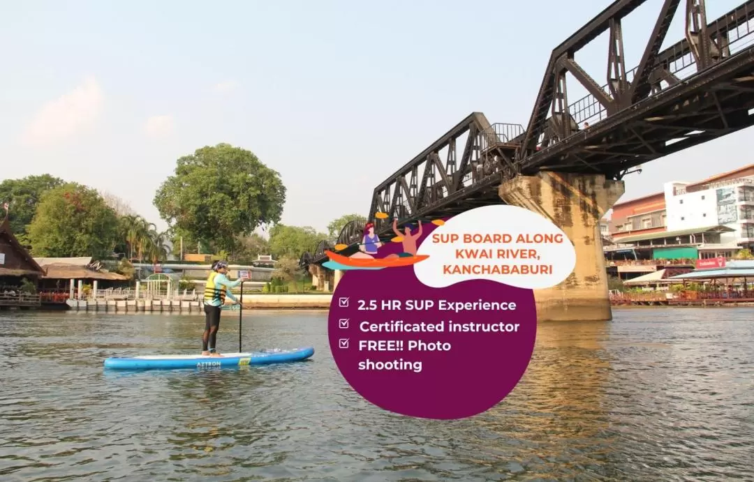 SUP Experience in Kwai River Kanchanaburi by Paddle More Thailand