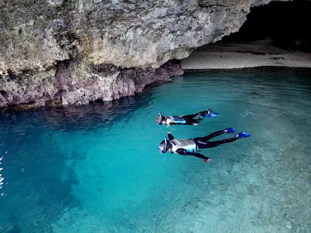 Blue Cave Sea turtle snorkeling in Ishigaki Island 