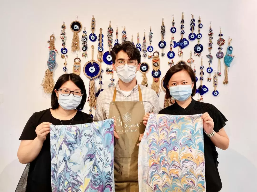 Mosaic Art Studio - Turkish Ebru Painting Workshop | Kwun Tong 