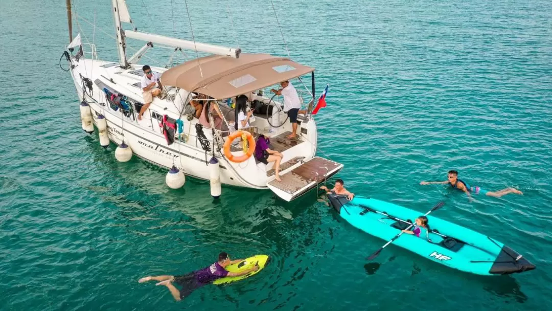 澎湖SUP: 澎湖帆船出海日光海上SUP・夕陽晚餐體驗