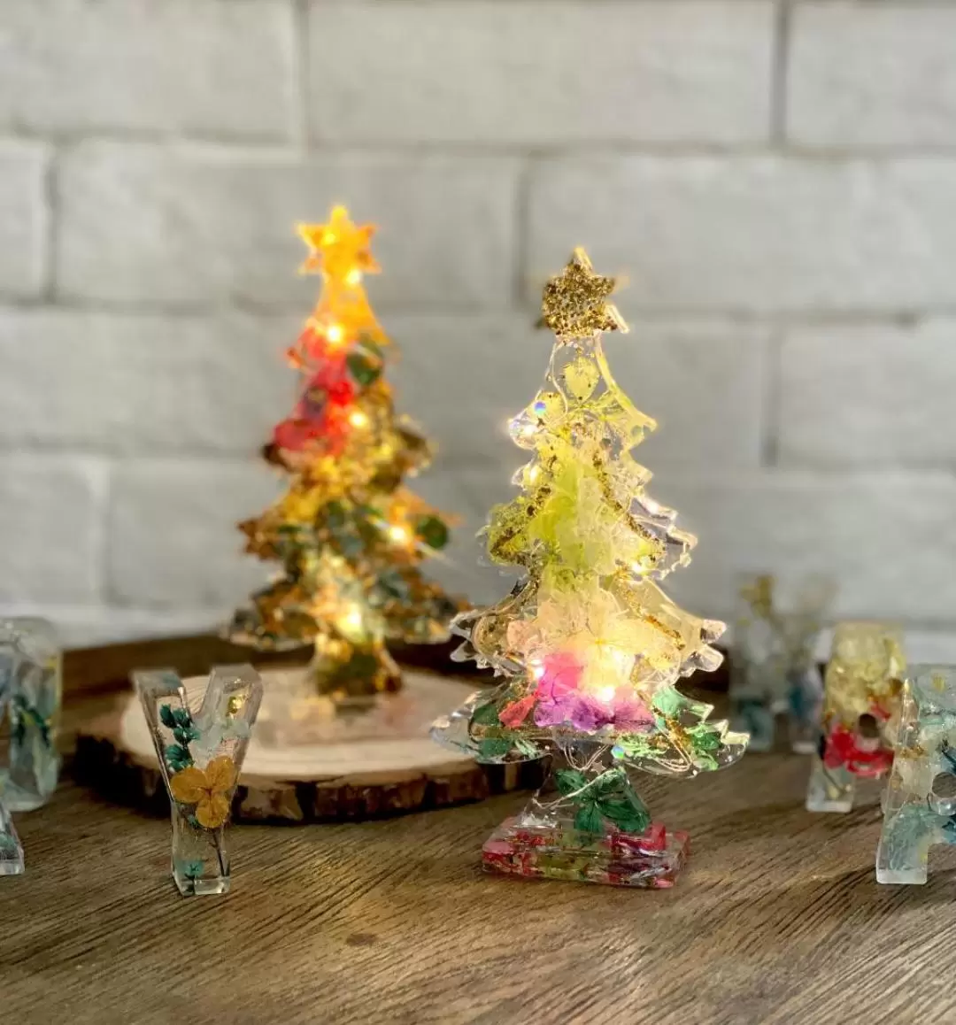 手作班房 - 水晶滴膠聖誕樹工作坊 Epoxy X'mas Tree Light Workshop｜銅鑼灣