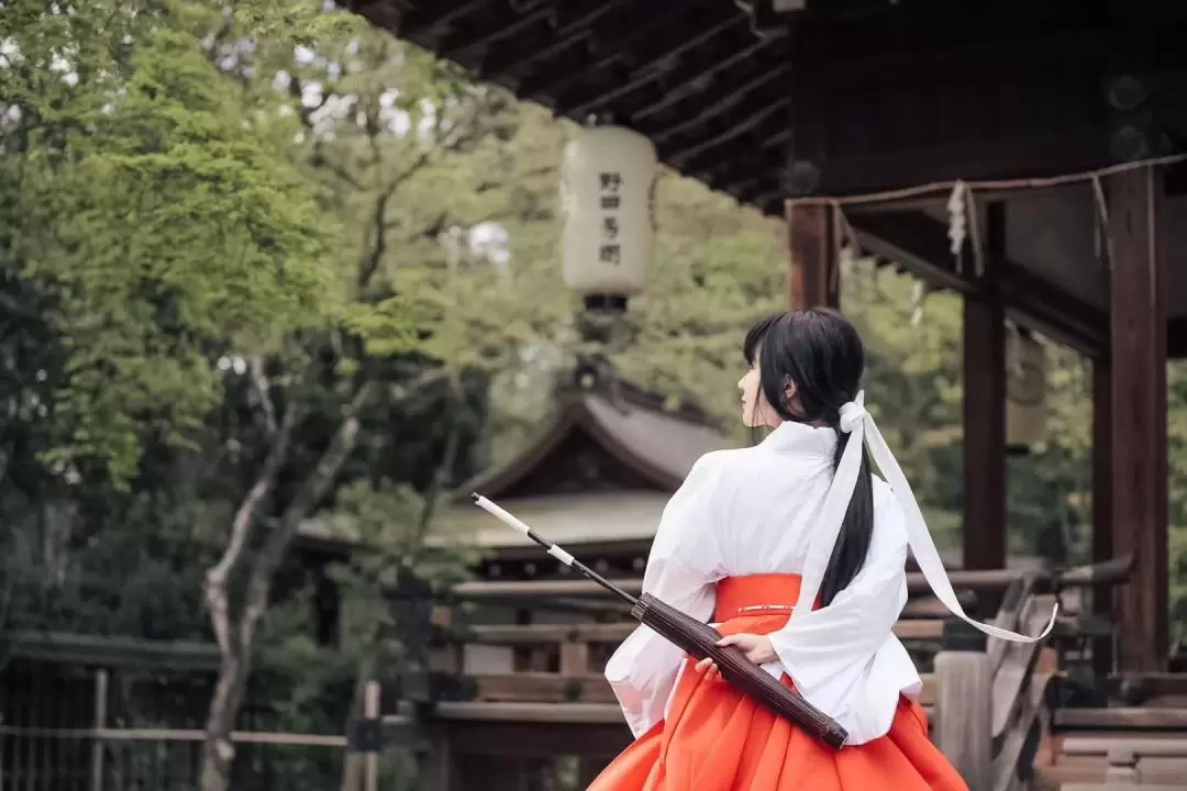 大阪巫女服租賃體驗（桜花著物 Oukakimono提供）