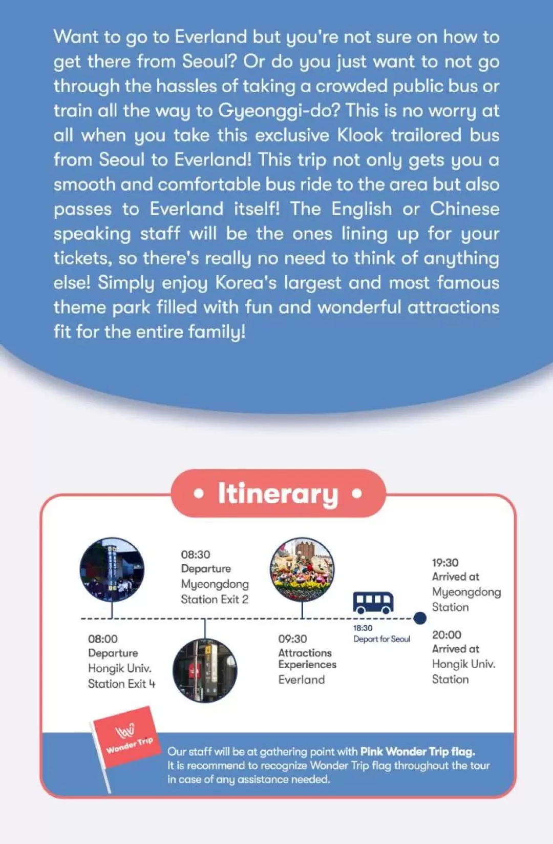 Everland Transfer + Admission ticket with Meal Coupon