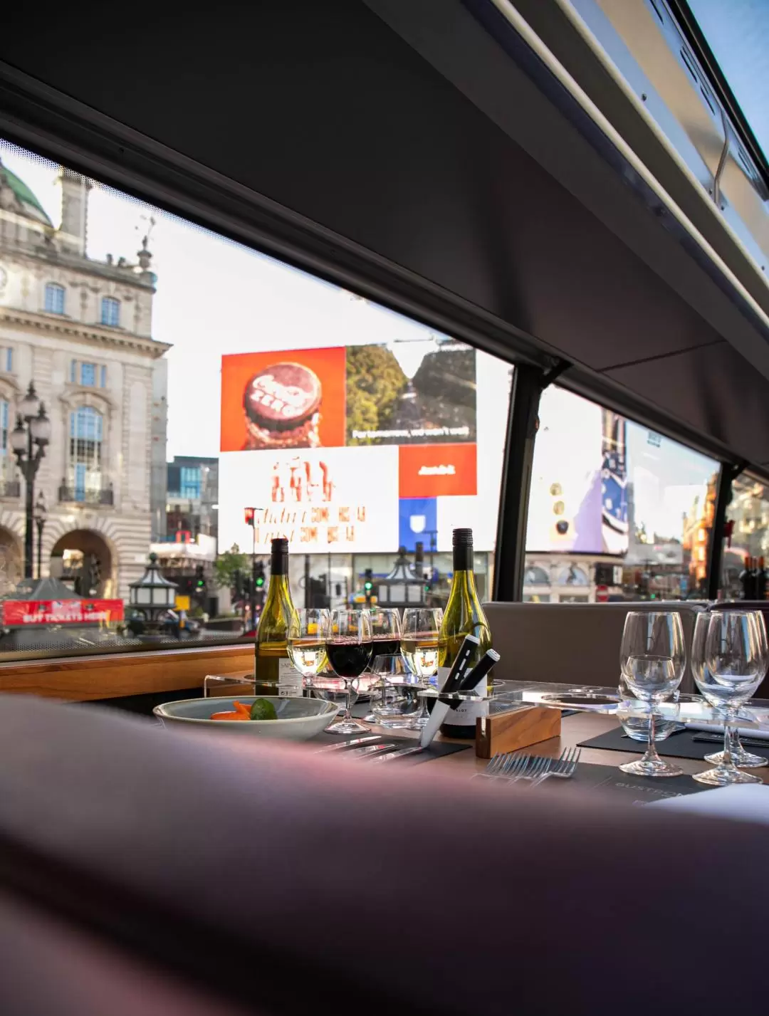 English Gourmet Lunch or Dinner by Bustronome Luxury Bus in London