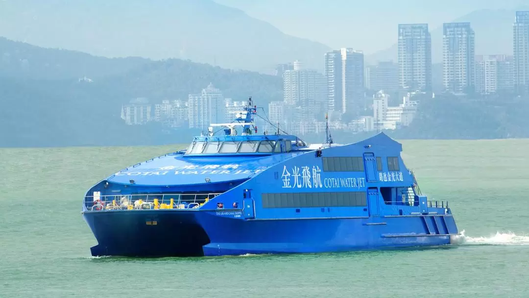 Cotai Water Jet One-way Open Ferry Ticket (Ticket Pickup in OBS Sheung Wan, Hong Kong)