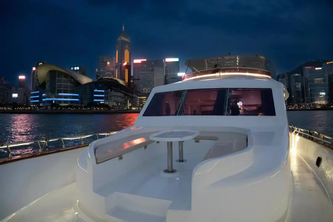 Sunset/Night Cruise of Victoria Harbor - Luxury Yacht [Includes Unlimited Snacks and Drinks + Photography]