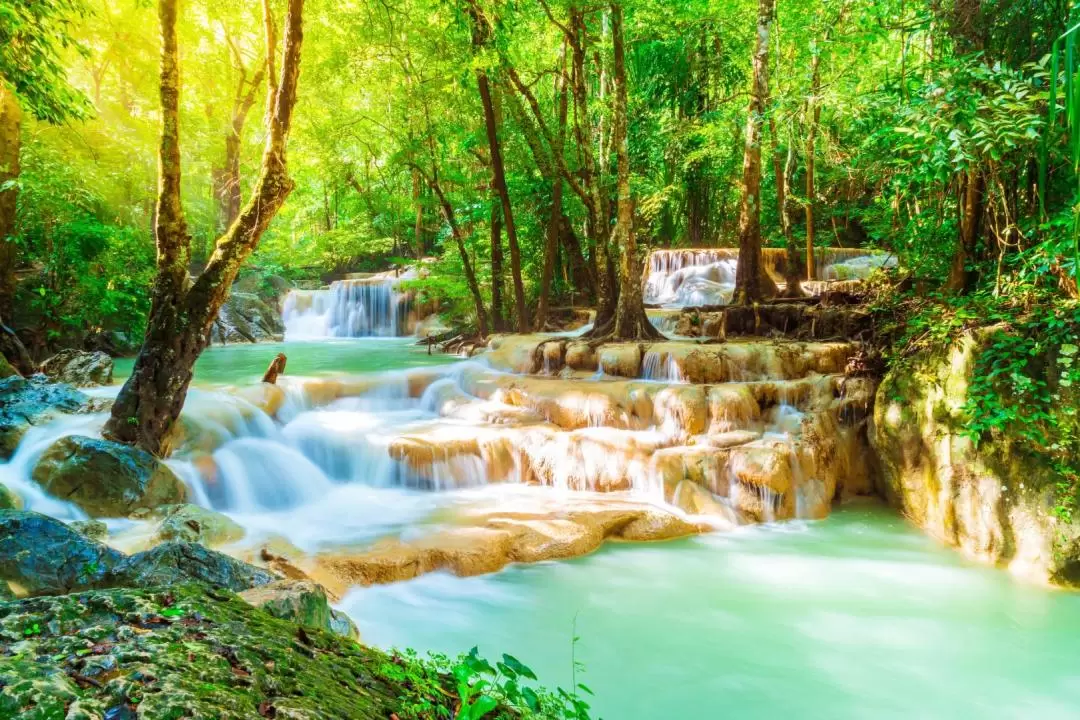 Erawan National Park Tour Waterfall and River Kwai Full Day Tour