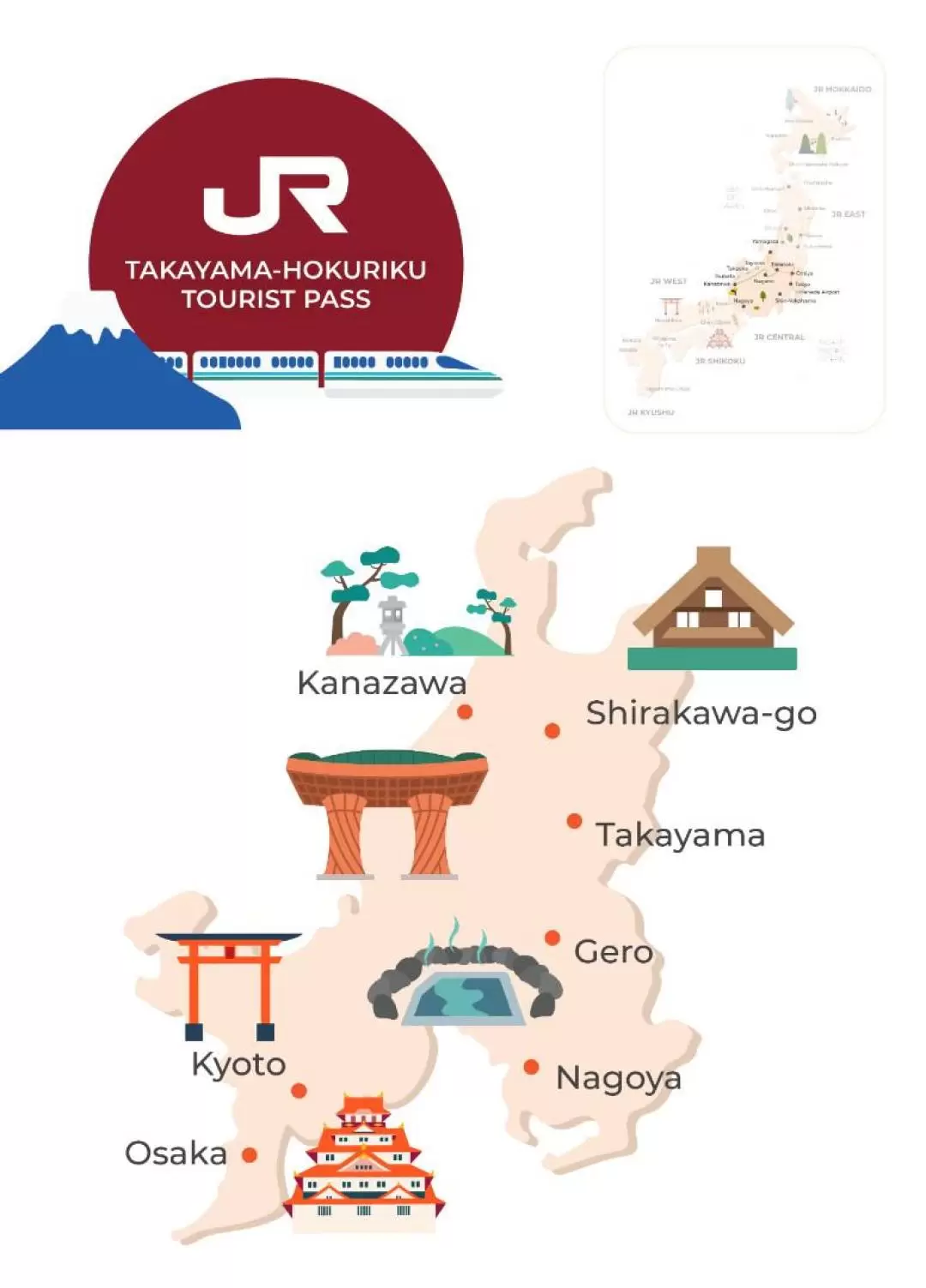 JR Takayama-Hokuriku Area Tourist Pass