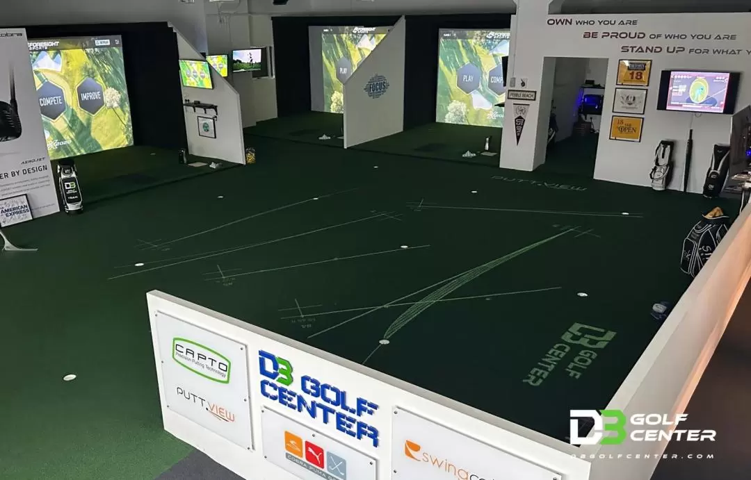 室內高爾夫模擬器（3D果嶺系統 & 推槓）