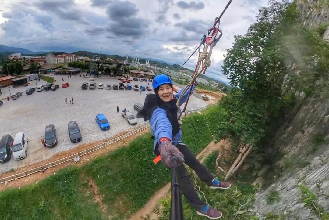 Flying Fox and Via Ferrata Experience in Gua Musang