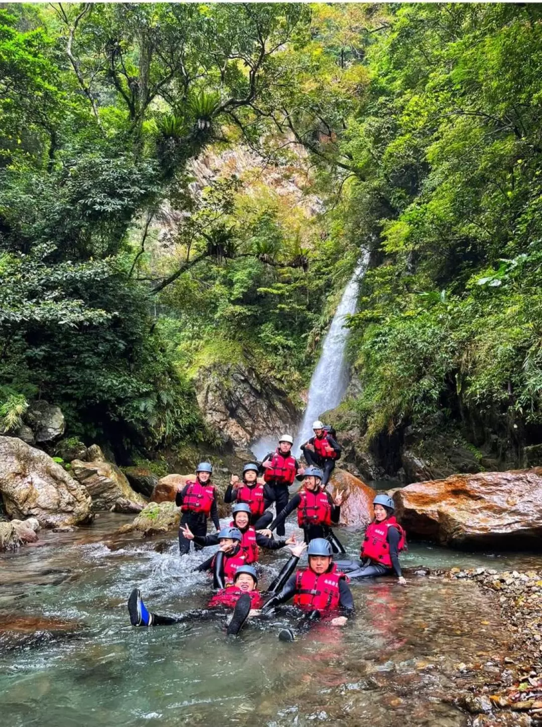 Jinyue Waterfall River Trekking in Yilan