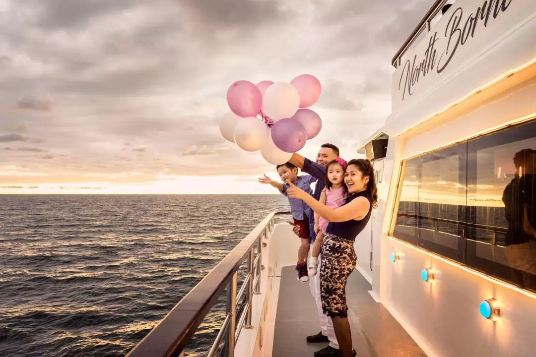 Sunset and City Night Dinner Cruise with Complimentary Drinks in Kota Kinabalu