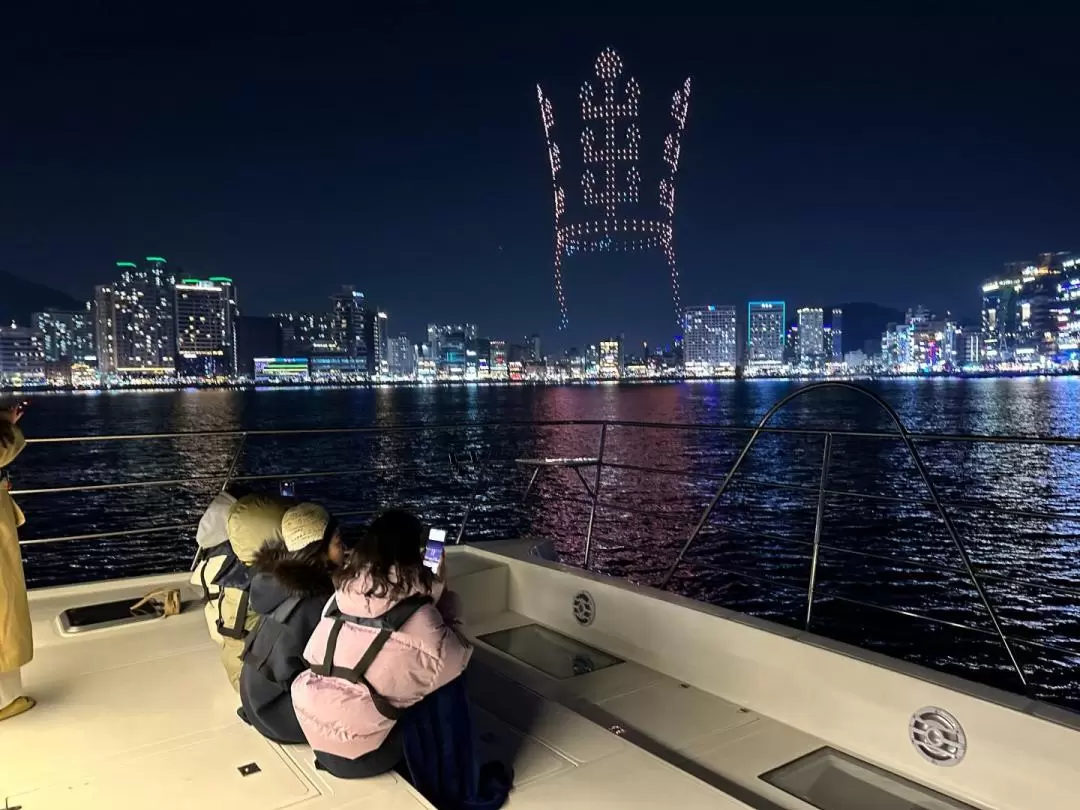  Busan Night Yacht Tour with Gwangalli Drone Light Show