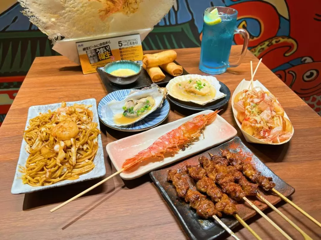 [Klook Exclusive Sale] Katsu Umaimonyadai - Seafood & Wagyu Izakaya in Osaka, Dotonbori, Shinsaibashi, Namba