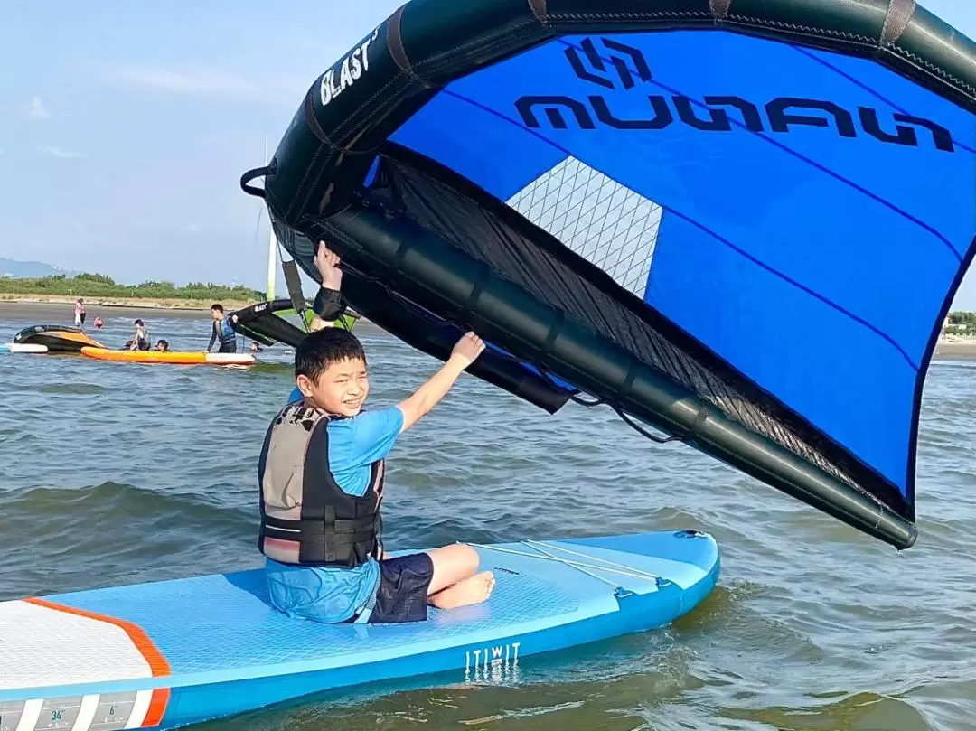 San Tiao Lun Beach Park Wing Foiling Experience in Yunlin