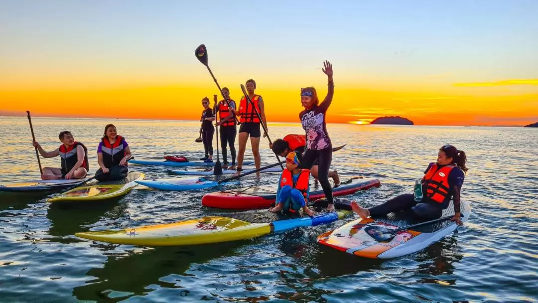 Sunrise & Sunset Stand Up Paddle Boarding Experience with Private Transfer in Kota Kinabalu