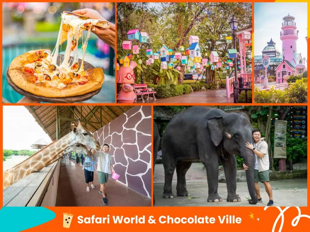曼谷野生動物園 & 巧克力村私人一日遊