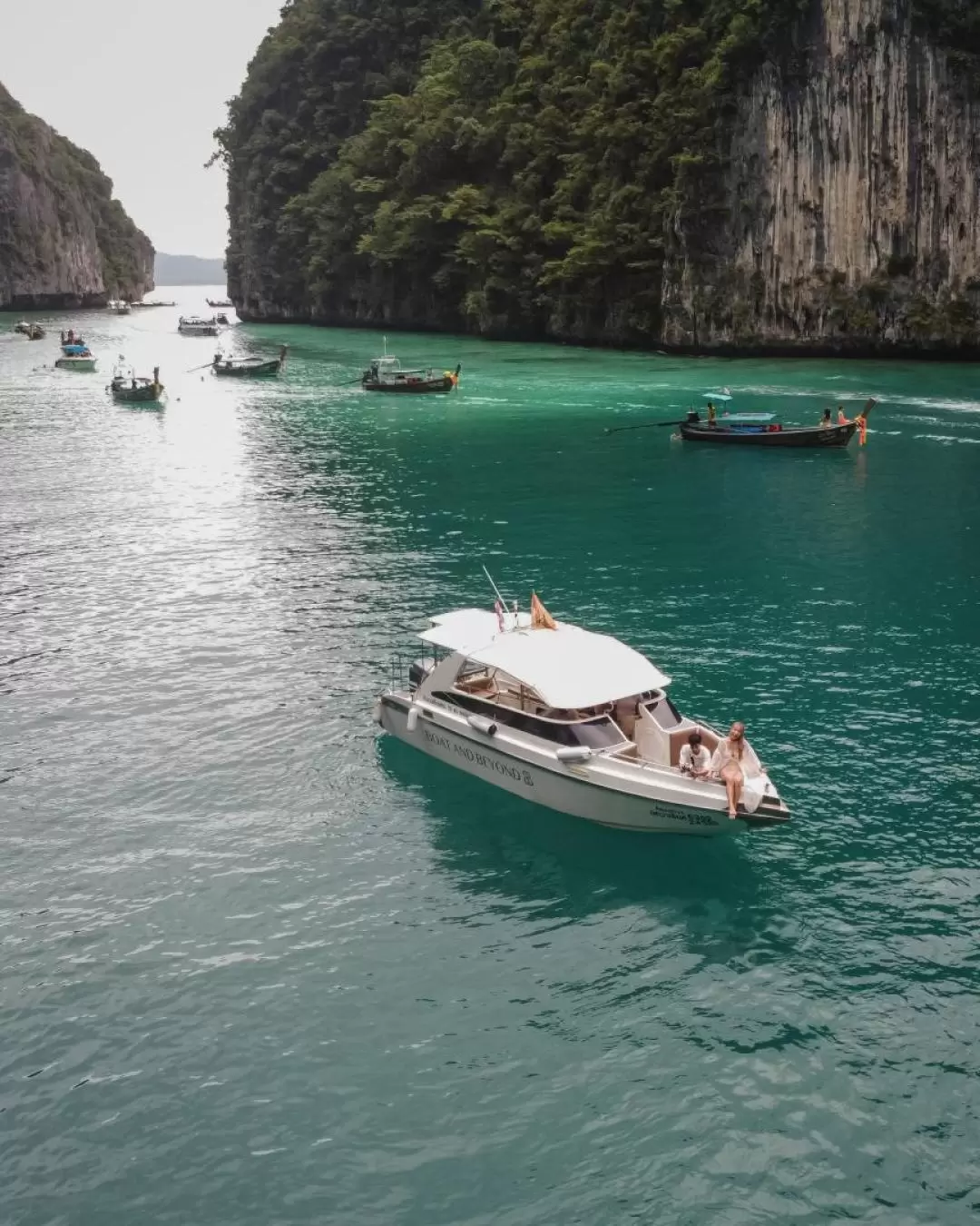 From Krabi: Private Premium Speedboat Phi Phi island day trip with sunset by Boat and Beyond