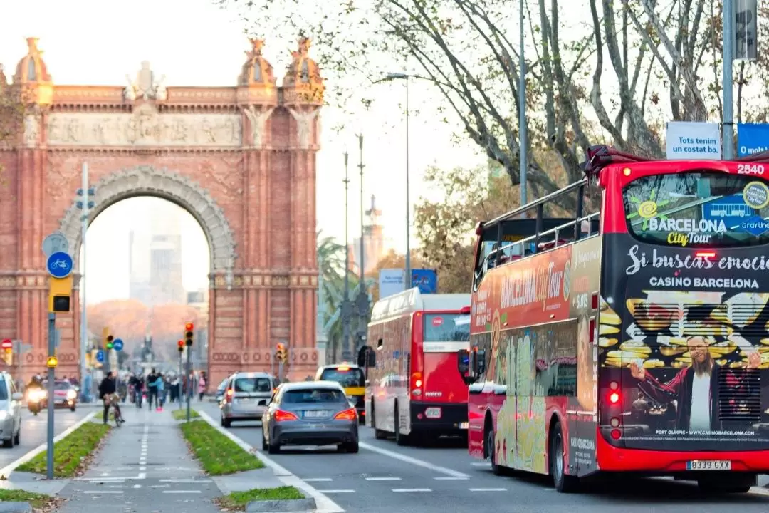 Barcelona Hop-On Hop-Off Bus Pass and Eco Catamaran Cruise