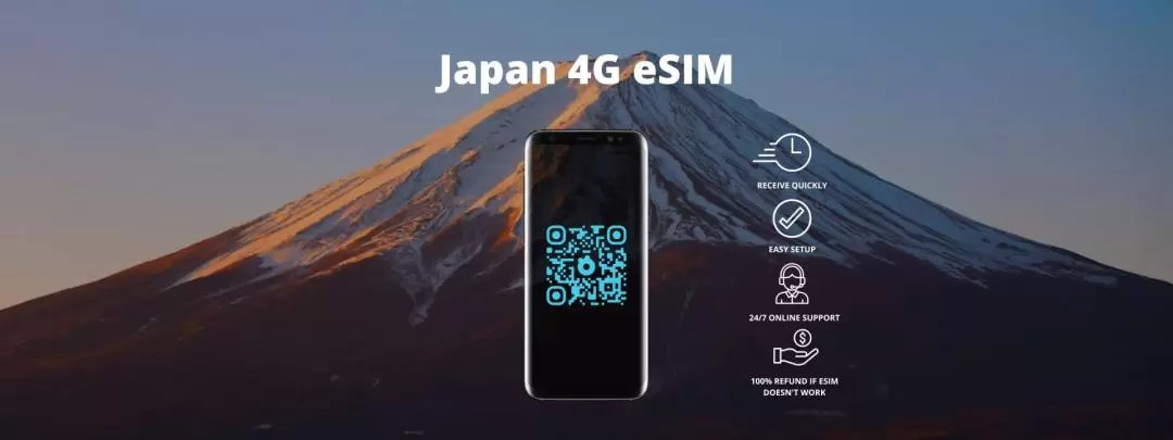 [FLASH SALE] eSIM for Japan (QR Code delivery via email)