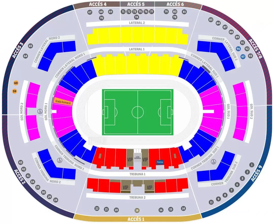 FC Barcelona Match Tickets at Lluis Companys Olympic Stadium