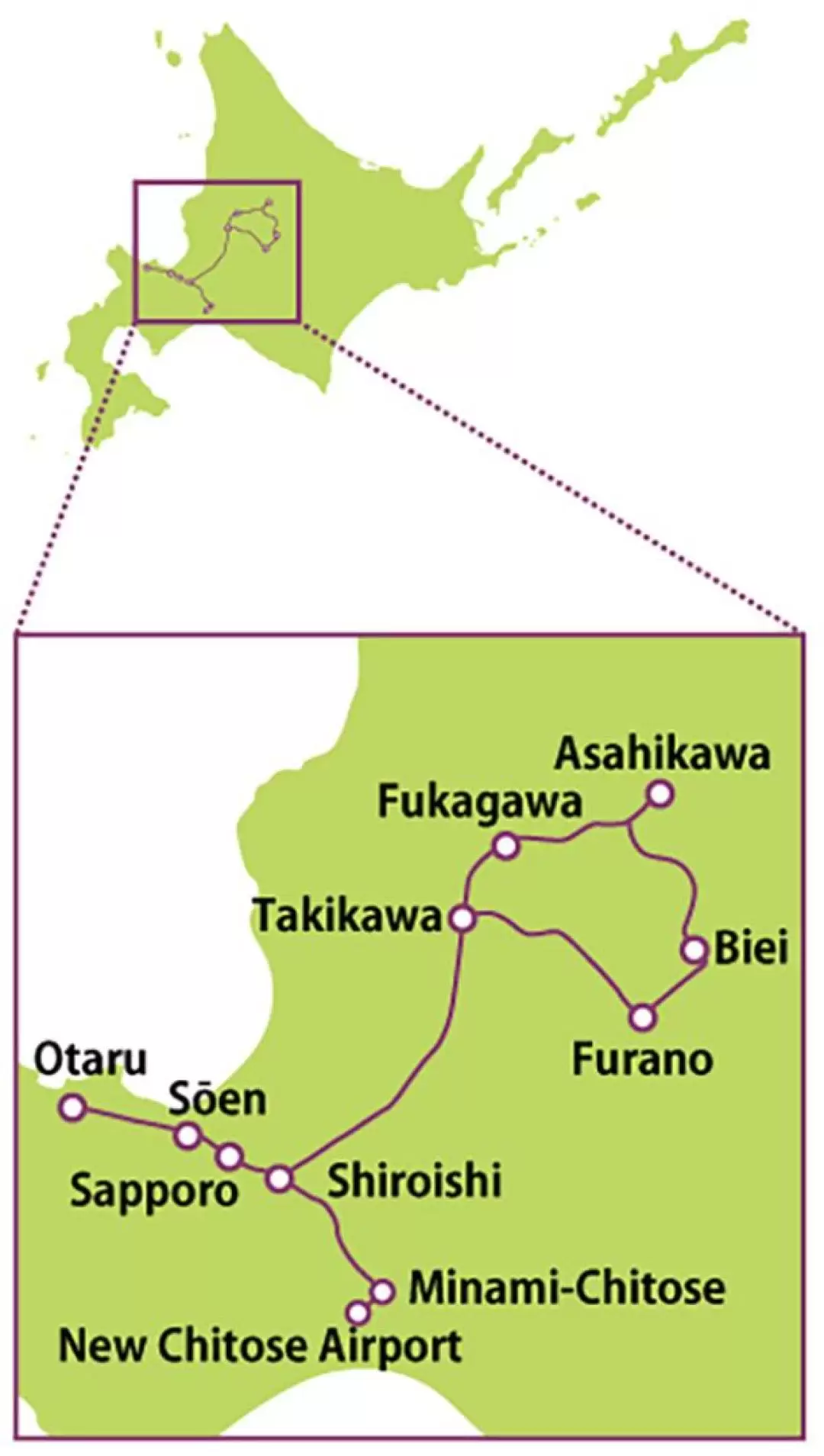 JR北海道札幌 - 富良野区域铁路周游券 