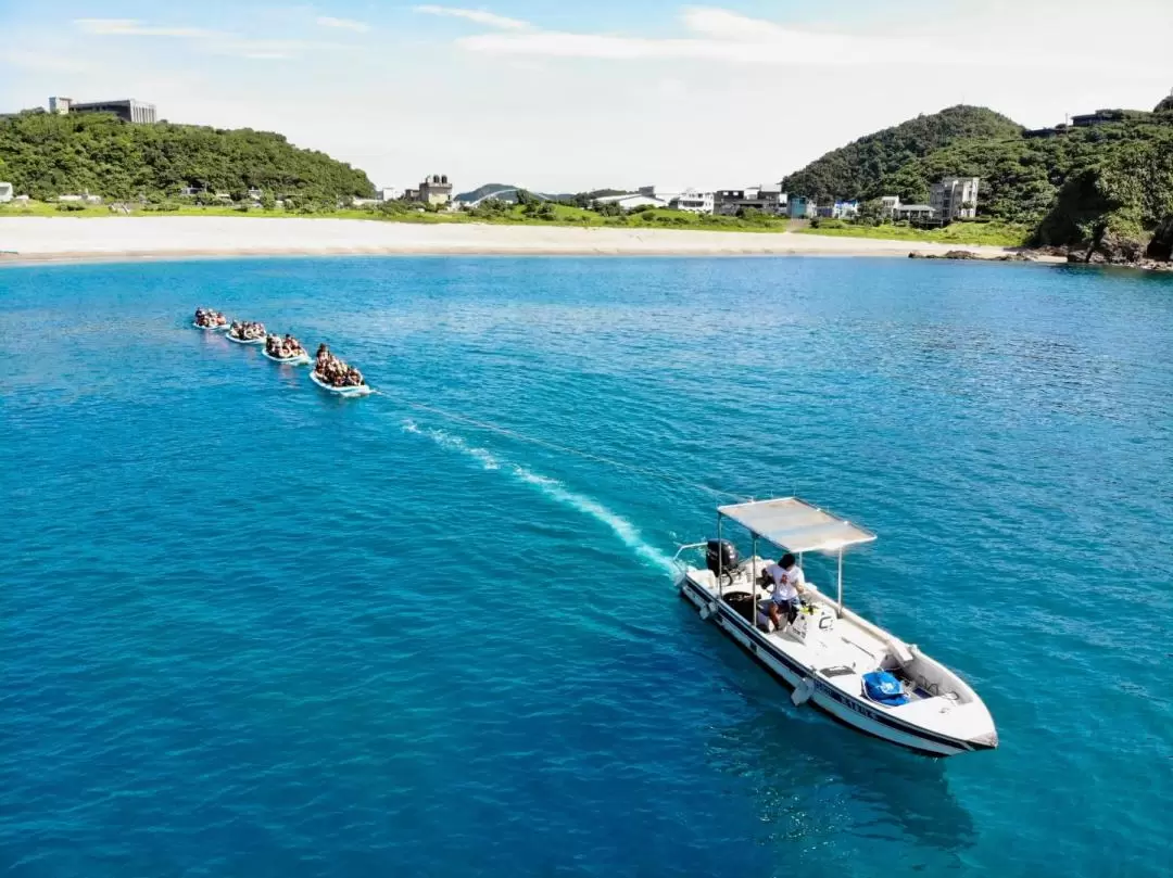 宜蘭: 水行者 - 烏岩角藍色啤酒海龍舟板 (遠航全程動力艇戒護)