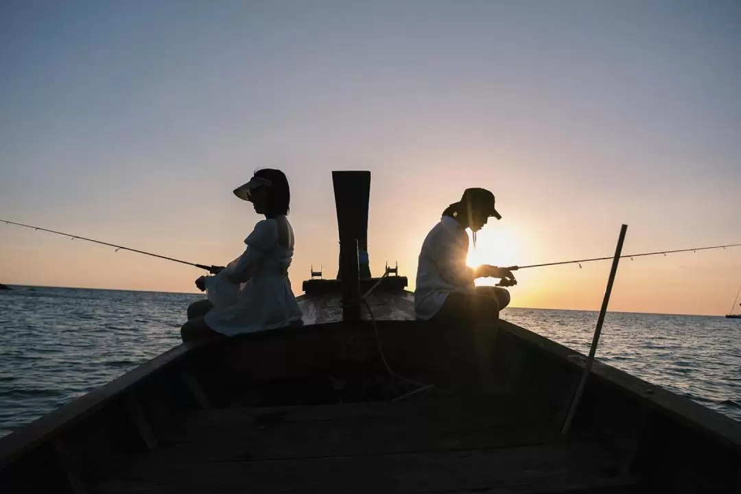 Fishing and Squid Fishing by Private Longtailboat at Lipe Island