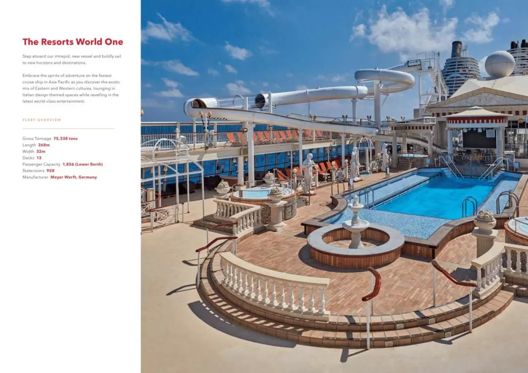 Resorts World One Hong Kong, Japan Okinawa and Hainan Sanya by Resorts World Cruises