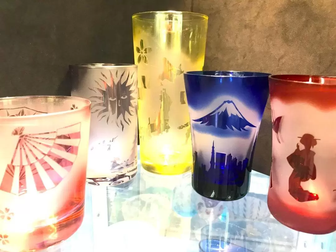 Sandblast Glass Art with Japanese Motifs DIY Experience in Tokyo