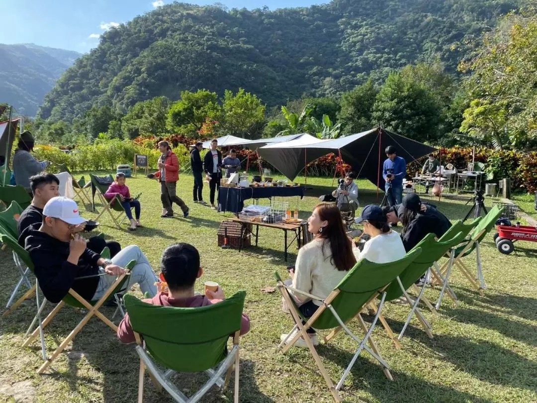 Camping in Yilan｜Nashan Valley Campervan. Atayal totem tent camping empty-handed. Wildlife Lazy River Experience