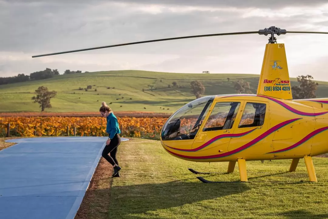 阿得雷德南巴羅沙谷私人直升機景觀飛行之旅（Barossa Helicopters 提供）