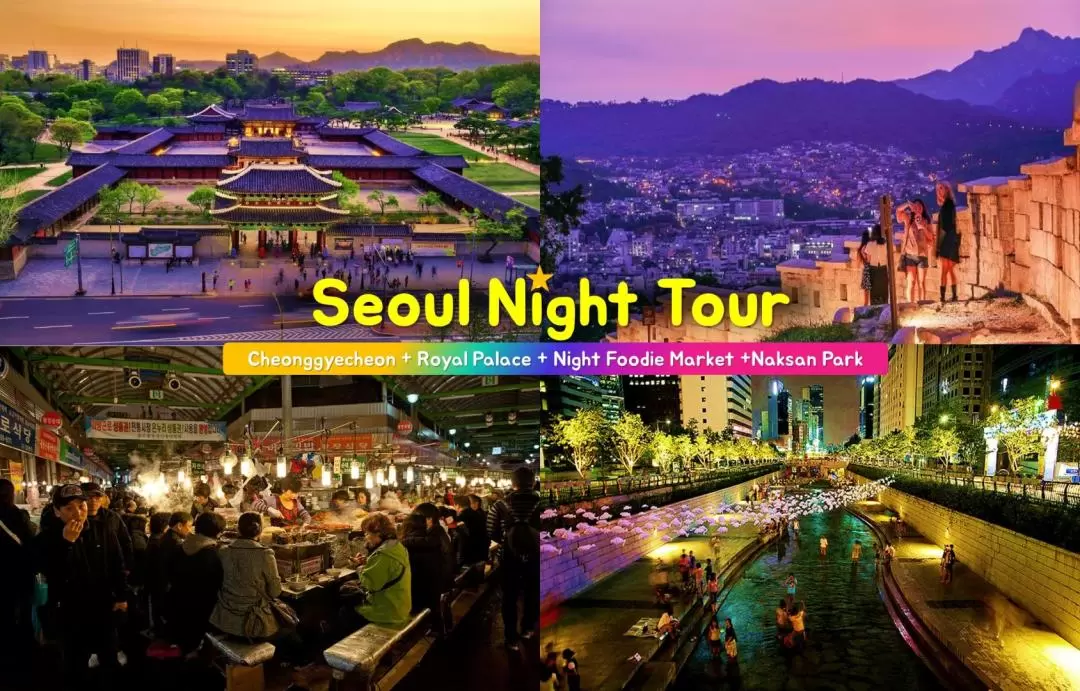 Gwangjang Market, Royal Palace, Naksan Park - Seoul Night Tour 