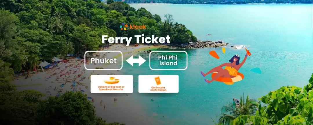 Ferry Ticket between Phuket, Koh Phi Phi, Krabi (Ao Nang), Railay beach