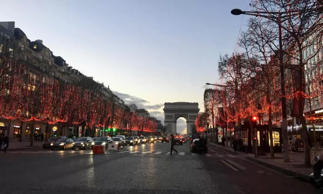 Christmas Walking Tour of Champs Elysées and the Arc de Triomphe in Paris