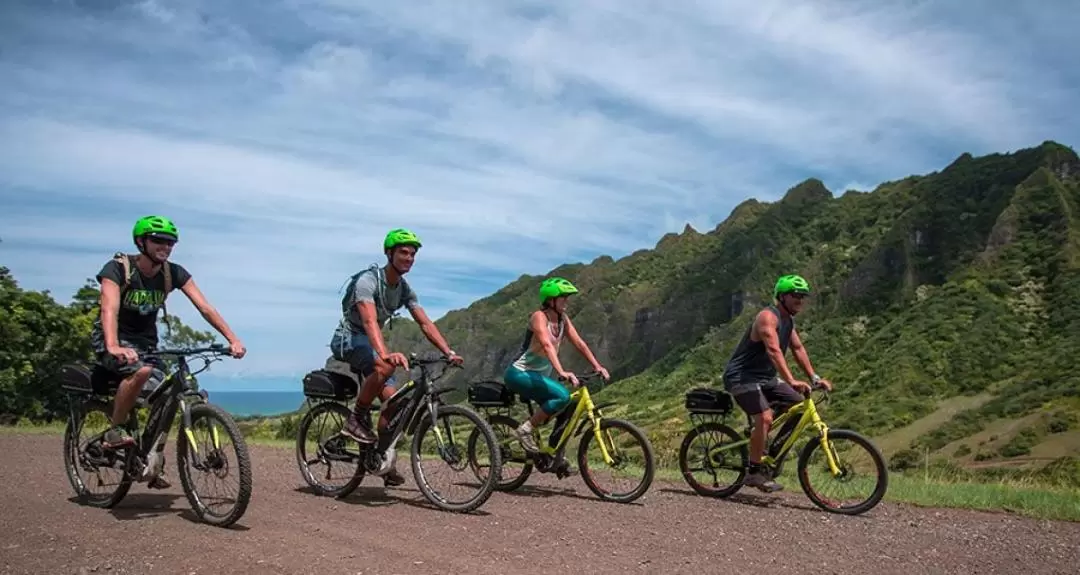 Kualoa Ranch Electric Mountain Bike Adventure Tour in Hawaii