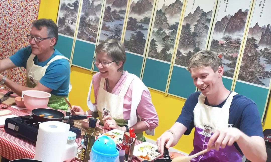 Korean Full-Course Meal Cooking Class at Local Home with Local Market Experience in Seoul