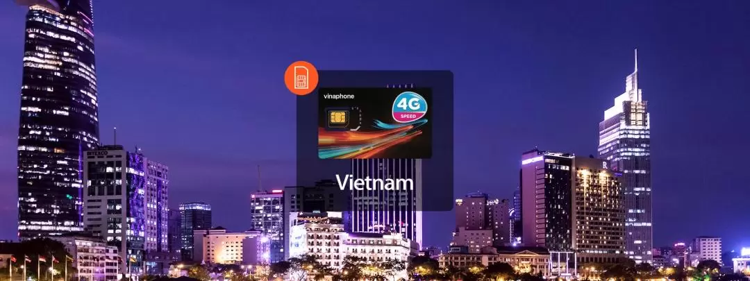 베트남 4G SIM 카드(호치민 호텔 배송) 