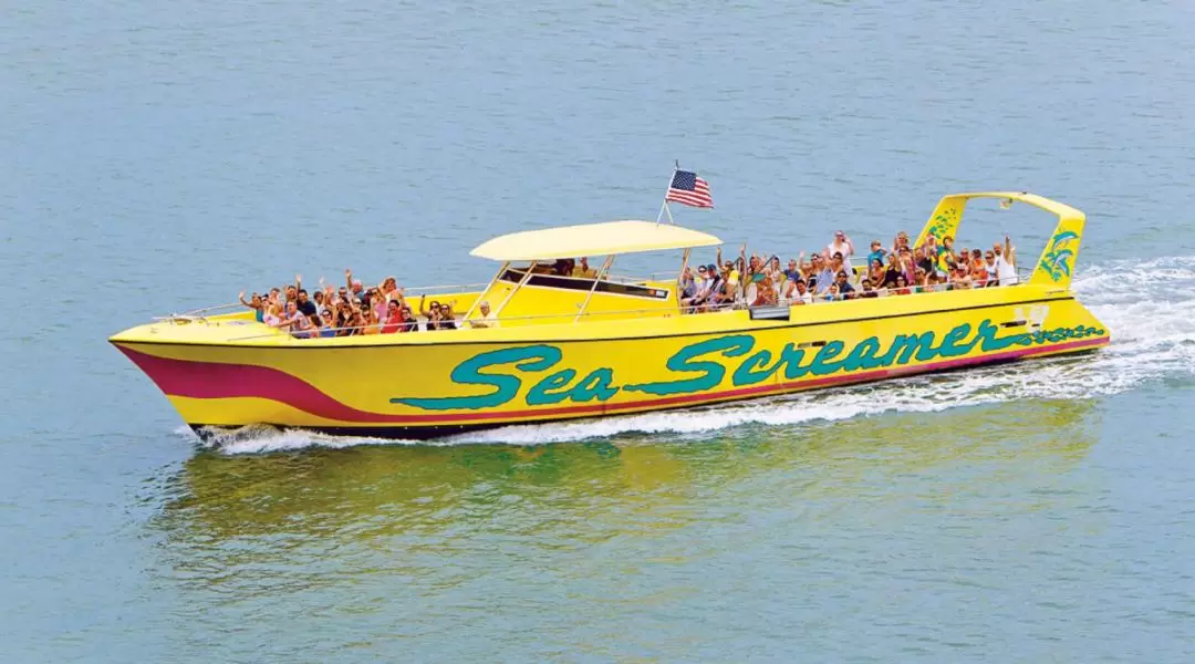 Full Day Tour with Boat Ride on Sea Screamer in Clearwater Beach from Orlando