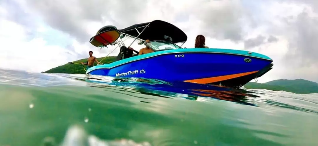 Brand new professional Nautique G23 wakesurf speedboat. Stand outs at the sea!