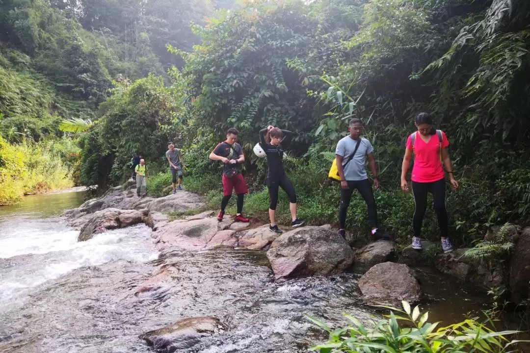 Jungle Trekking with Waterfall Abseiling Adventure & Batu Caves Visit in Kuala Lumpur