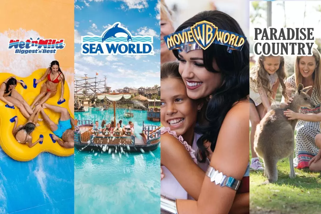 Movie World, Sea World, Wet'n'Wild Gold Coast multi-day pass