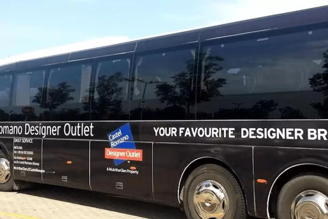 Shuttle Bus Transfers between Central Rome and Castel Romano Designer Outlet